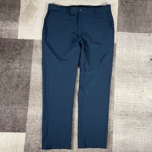 Vineyard Vines Performance Pants Mens 35x30 Navy Blue Flat Front Chino Stretch